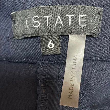 1.State Women's Navy Blue High Rise Slim Straight Skinny Trousers Pants Size 6