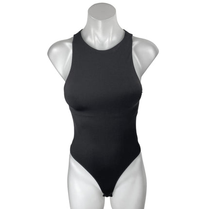 Zara Women's Black Sleeveless High Neck Stretch One Piece Bodysuit Top Size S