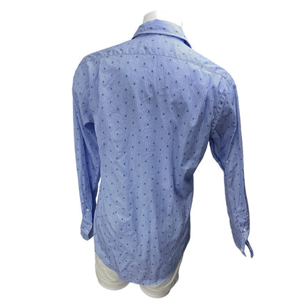 POLO Ralph Lauren Men's Blue Striped Slim Fit Long Sleeve Button Down Shirt Sz L