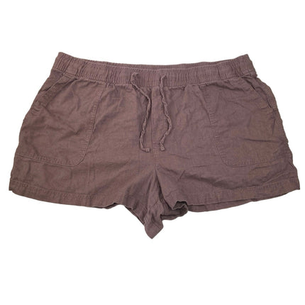 GAP Brown Linen High Rise Lounge Pockets Drawstring Casual Short Size XXL