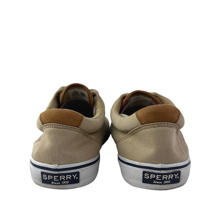 Sperry Men's Striper II CVO Beige Tan Lace Up Top-Sider Flatrs Sneakers Shoes 12