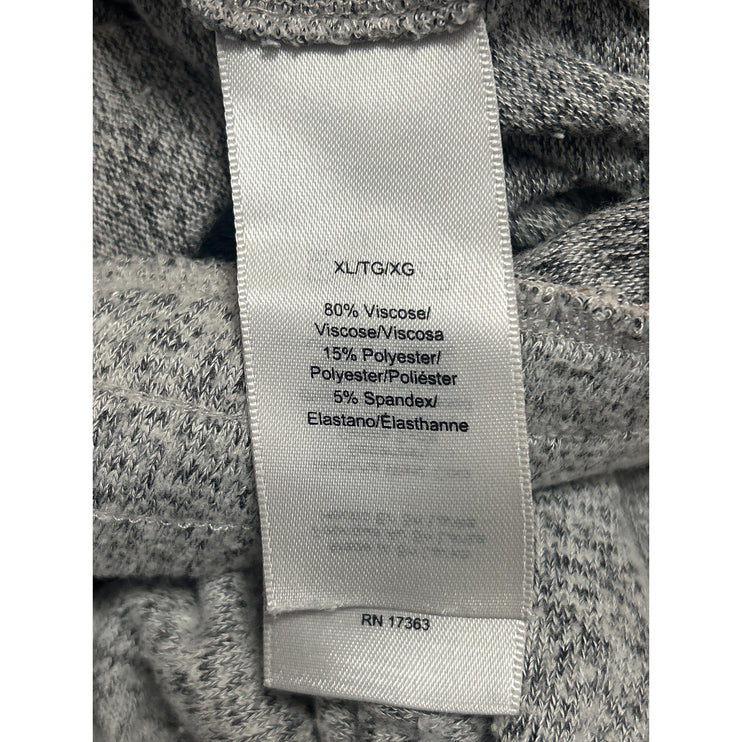 Donna Karan Women's Gray Heather High Waist Wide Leg Lounge Pajama Pants Size XL