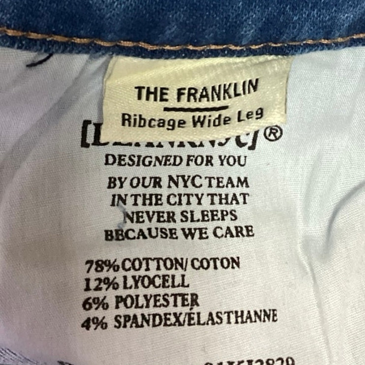 Blank NYC Women's Blue High Rise Franklin Ribcage Wide Leg Denim Jeans Size 29