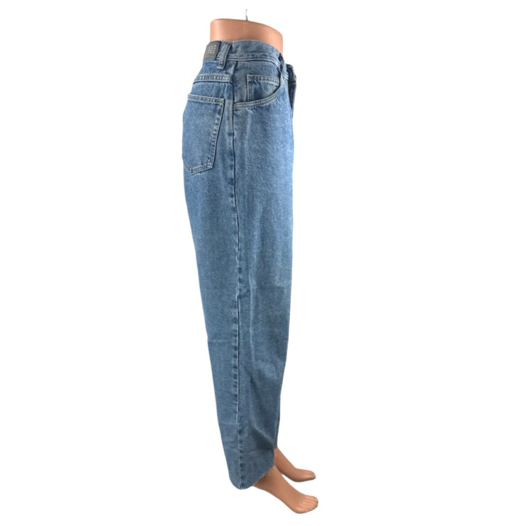 Gitano Women's Blue Ripped Distressed Straight Wide Leg Denim Jeans Pants Size S
