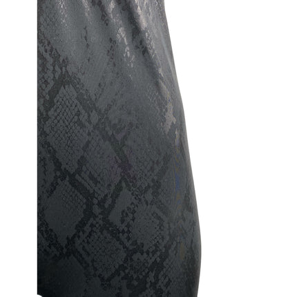 Fabletics Women's Black Snakeskin Twist Front Sleeveless Skinny Jumpsuit Size M