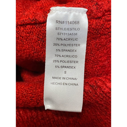 Ten Sixty Sherman Red Crew Neck Striped Balloon Sleeve Sweatshirt Sweater Top S
