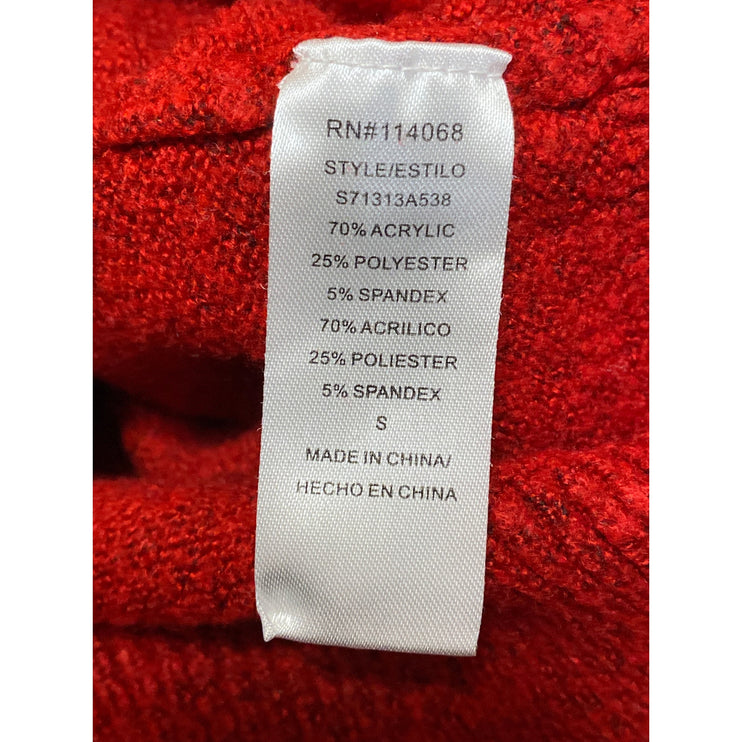 Ten Sixty Sherman Red Crew Neck Striped Balloon Sleeve Sweatshirt Sweater Top S