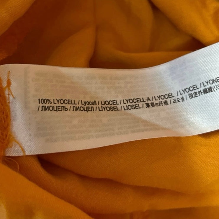 MNG Mango Coral Drop Short Sleeve Button Down Shirt Mini Shorts 2 Pc Set Size L