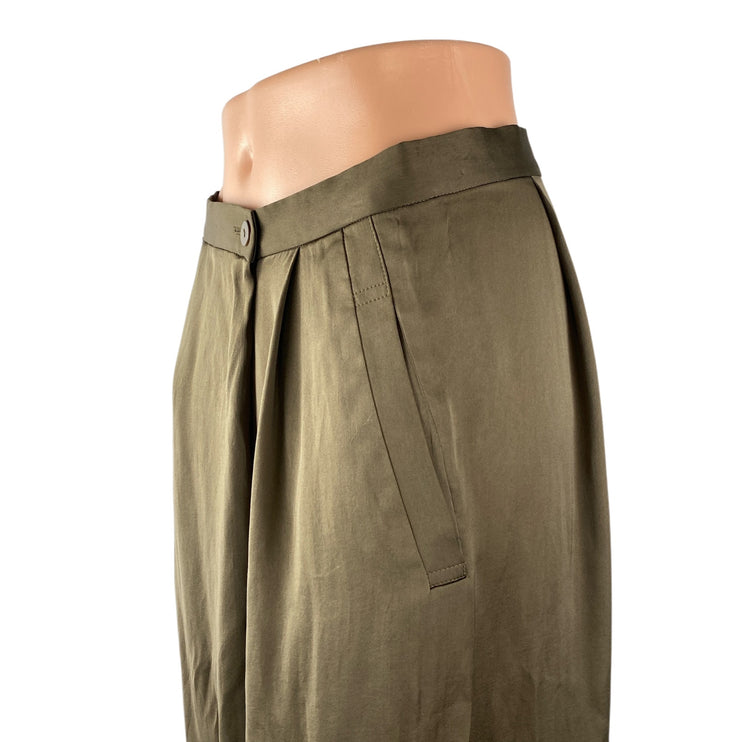 Stella McCartney 100% Silk Pleated Palazzo Wide Leg Trousers Dress Pants Size 6