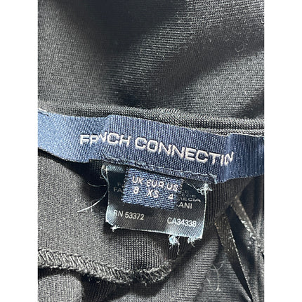 French Connection Black Flutter Sleeve Sweetheart Mesh A Line Midi Dress Size 4