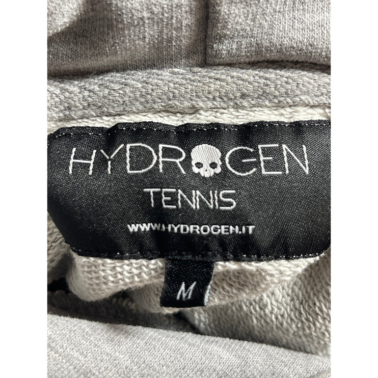 Hydrogen Tennis Womens Gray Skull UK Graphic Hoodie Hooded Sweatshirt Top Size M