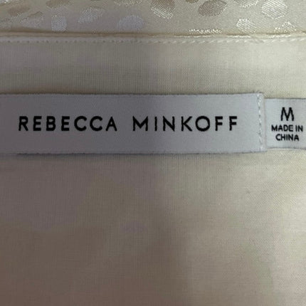 Rebecca Minkoff White Silky Satin Ruffle Wrap Tie Cami Tank Blouse Top Size M