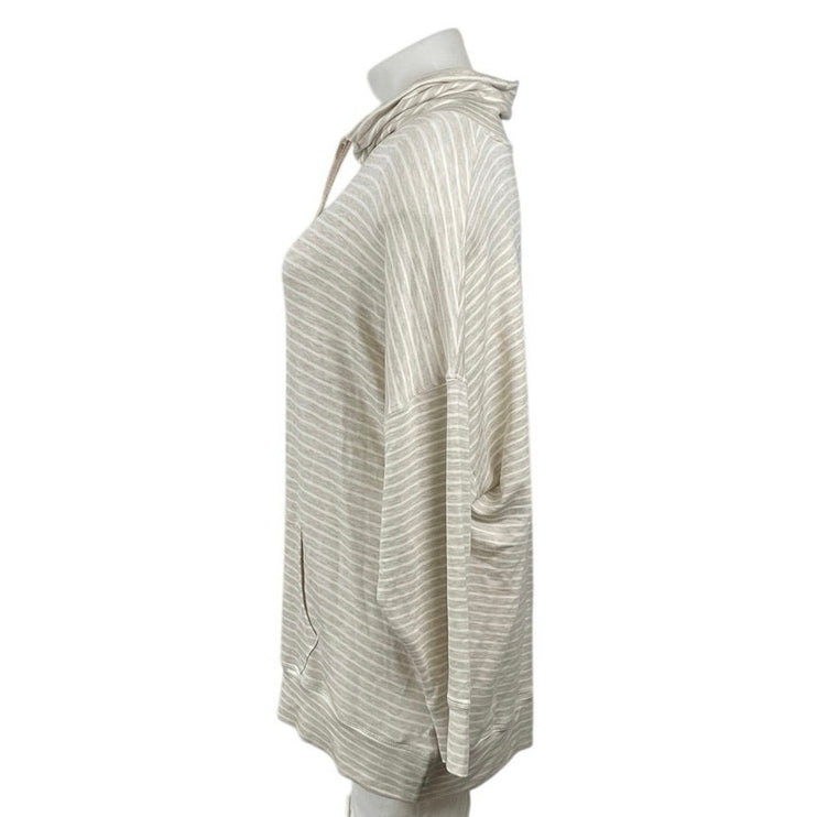 NEW Marks & Spencer Stripe Hooded Long Sleeve Casual Lounge Tee T-Shirt Top 18