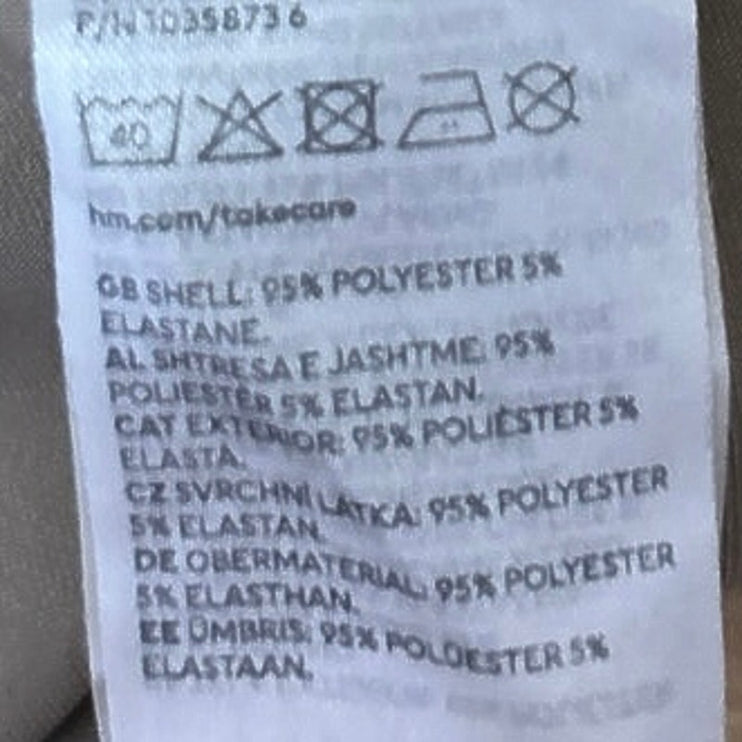 H&M Women's Beige Tan High Waisted Flared Bootcut Stretch Trousers Pants Size S