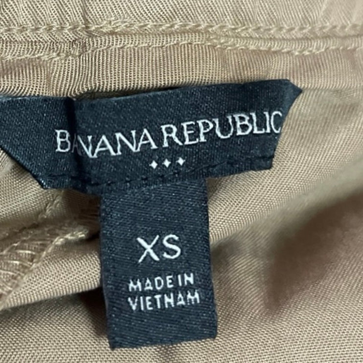 Banana Republic Womens Tan Mid Rise Drawstring Cargo Jogger Sweat Pants Size XS