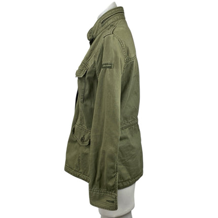 Abercrombie & Fitch Women's Green Long Sleeve Full Zip Utility Coat Jacket Sz M