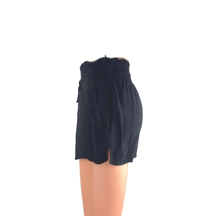 Abercrombie & Fitch Women's Black Elastic Waist Casual Lounge Beach Shorts Sz XS