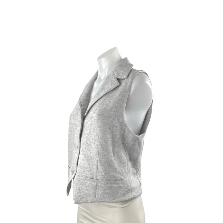 Greyson Gray Collared Sleeveless Button Down Tank  Cardigan Sweater Vest Top M