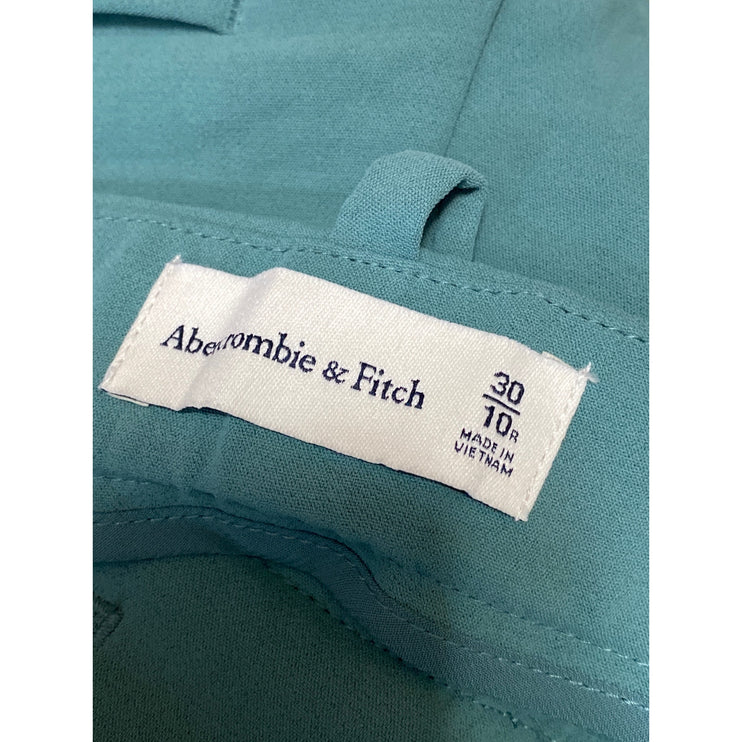 Abercrombie & Fitch Women's Green Pleated High Rise Wide Leg Dress Pants Size 30