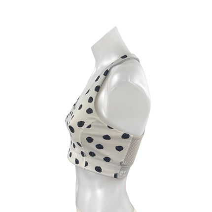 Outdoor Voices Doing Things White Polka Dots Yoga Athletic Sports Bra Top Size S