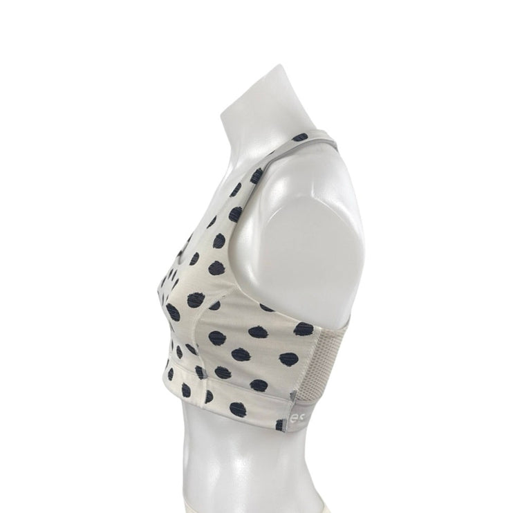 Outdoor Voices Doing Things White Polka Dots Yoga Athletic Sports Bra Top Size S