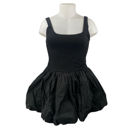 NEW Dissh Black Sleeveless Square Neck Mini Puffball Tank Bubble Hem Dress Sz 14