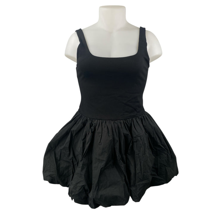 NEW Dissh Black Sleeveless Square Neck Mini Puffball Tank Bubble Hem Dress Sz 14