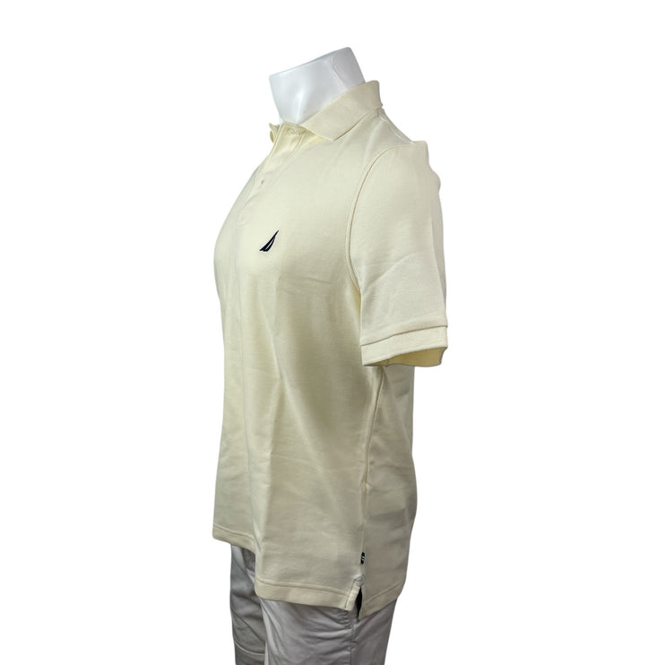 Nautica Performance Deck Men's Yellow Classic Fit Short Sleeve Polo Shirt Top S