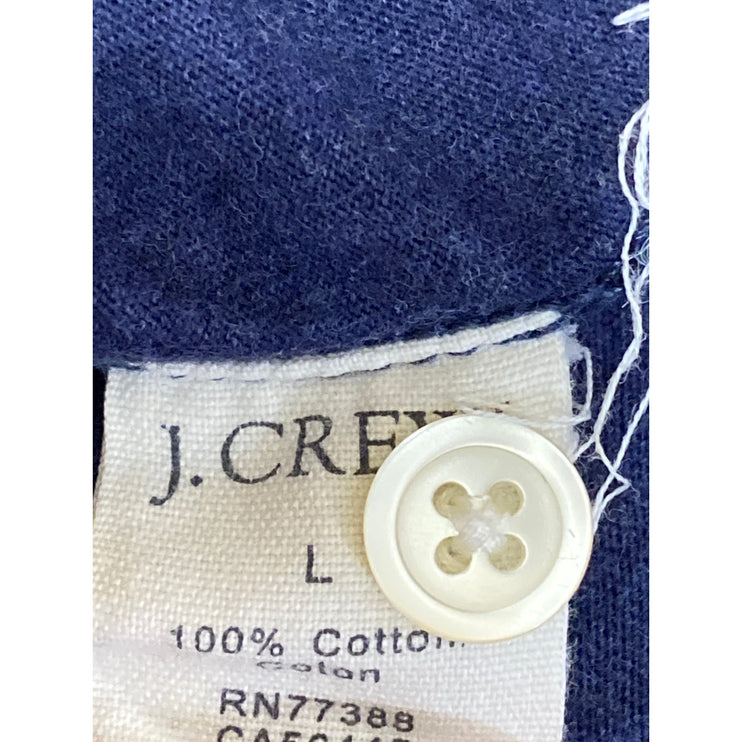 J.Crew Men's Navy Blue Short Sleeve Golf Chest Pocket Polo Shirt Top Size L