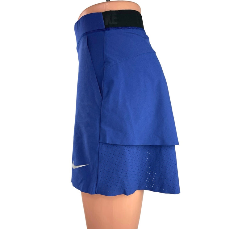 Nike Golf Blue High Waist Tiered Back Tennis Athletic A Line Mini Skirt Size S