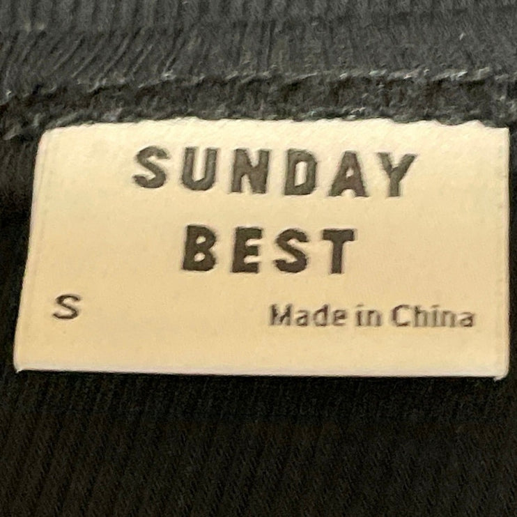 Aritzia Sunday Best Black Short Sleeve Crew Neck T Shirt Tee Crop Top Size S