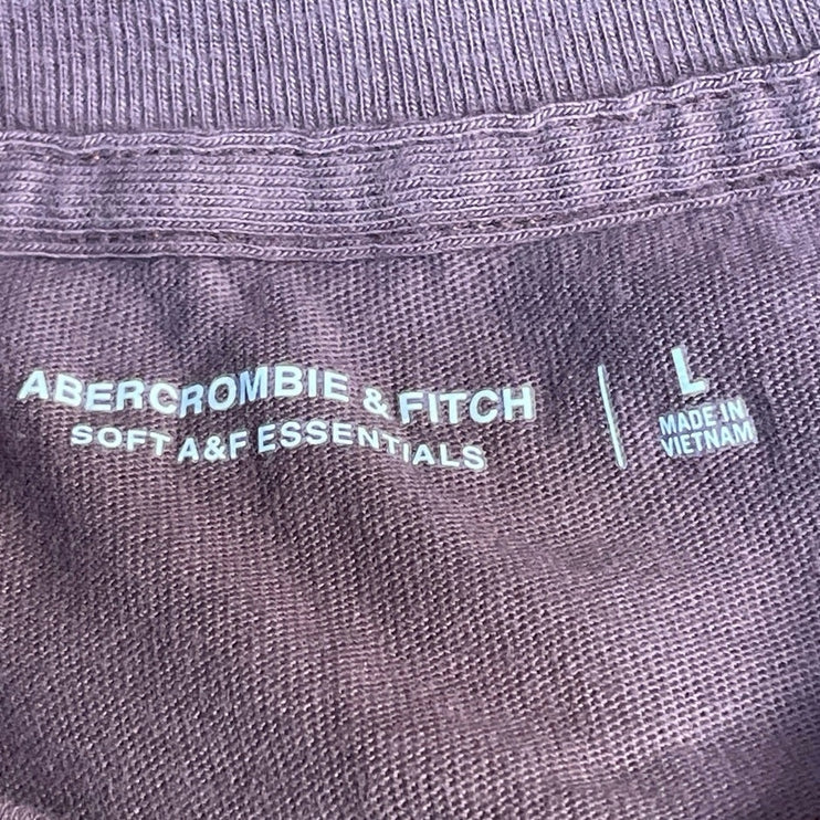 Abercrombie & Fitch Men's Mauve Short Sleeve Crewneck T Shirt Tee Top Size L