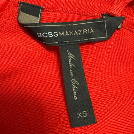 BCBGMAXAZRIA Red Sleeveless Bandage Cami Camisole Midi Bodycon Tank Dress XS