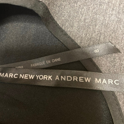 Andrew Marc Gray Sleeveless Scuba Slim Fit Zipper Mini Shift Tank Dress Size 8