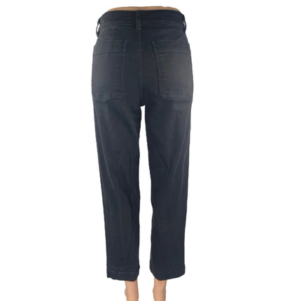 Everlane Women's Black Straight Wide Leg High Waist Denim Jeans Pants Size 0
