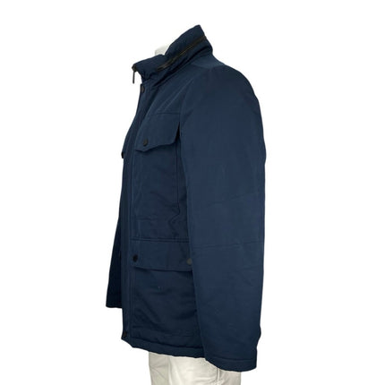 Kenneth Cole Mens Blue Full Zip Long Sleeve Water Resistant Puffer Coat Jacket M