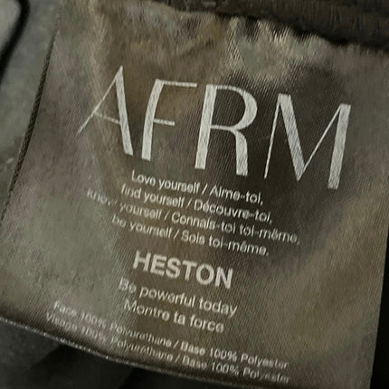 AFRM Heston Women's Black Faux Leather Vegan Straight Trousers Pants Size S