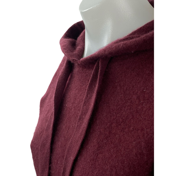 Naadam 100% Cashmere Women's Long Sleeve Crop Sweater Hoodie Sweatshirt Top Sz M