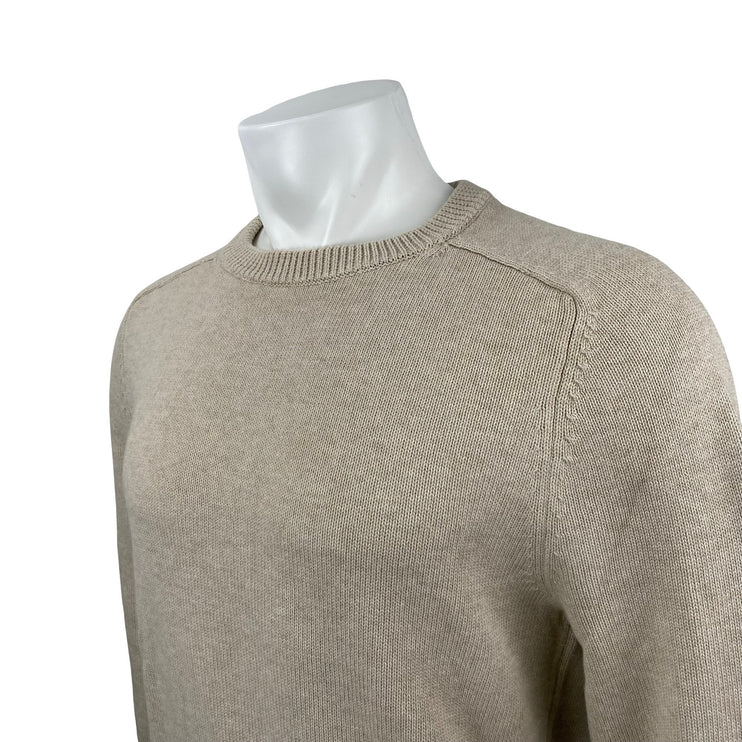 J.Crew Men's Beige Long Sleeve Crew Neck Knit Sweatshirt Sweater Top Size M