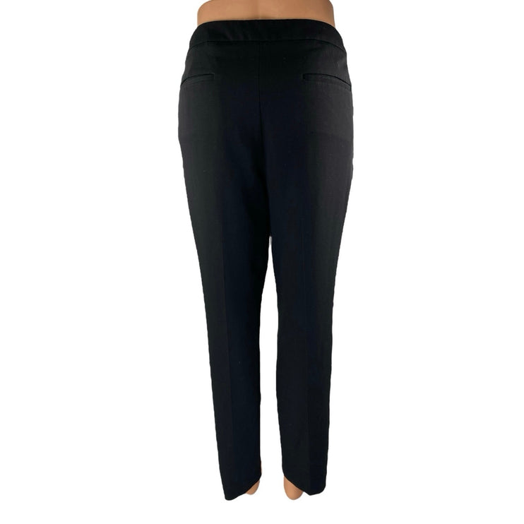 Tommy Hilfiger Women's Black High Waisted Straight Leg Trousers Dress Pants Sz 8