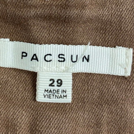 Pacsun Women's Brown High Waisted Straight Pencil Denim Jean Skirt Size 29