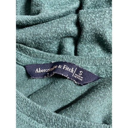 Abercrombie & Fitch Green Logo Crew Neck Short Sleeve Basic Tee T-Shirt Top Sz S