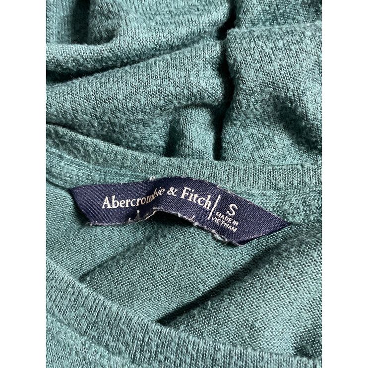 Abercrombie & Fitch Green Logo Crew Neck Short Sleeve Basic Tee T-Shirt Top Sz S