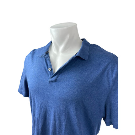 Banana Republic Luxury Touch Men's Blue Short Sleeve Golf Polo Shirt Top Size XL