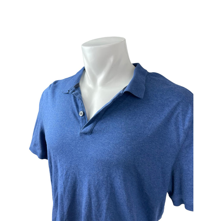 Banana Republic Luxury Touch Men's Blue Short Sleeve Golf Polo Shirt Top Size XL