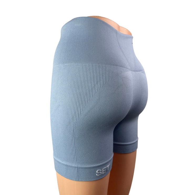 Set Active x MadHappy Women's Blue Yoga Workout Athletic Biker Short Size XS