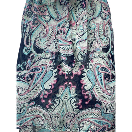 Banana Republic Multicolor Paisley Halter Sleeveless Tie Blouse Top Size XXS