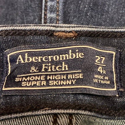Abercrombie & Fitch Simone Blue High Rise Super Skinny Denim Jeans Pants Size 27