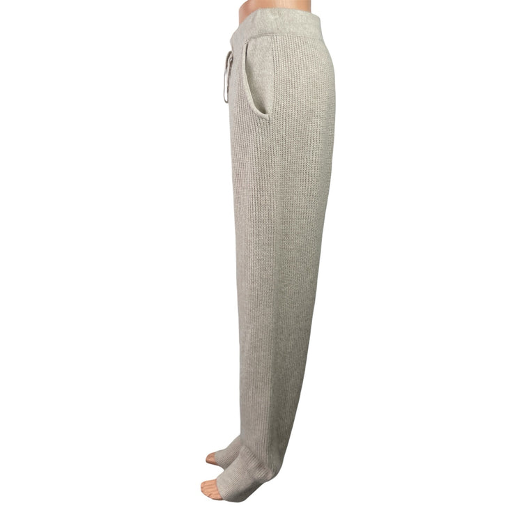The Cashmere Project 100% Cashmere Beige Tapered Lounge Trousers Jogger Pants S