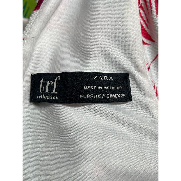 Zara Women's Multicolor Tropical Ruffle Flutter Sleeve Mini Jumpsuit Romper Sz S